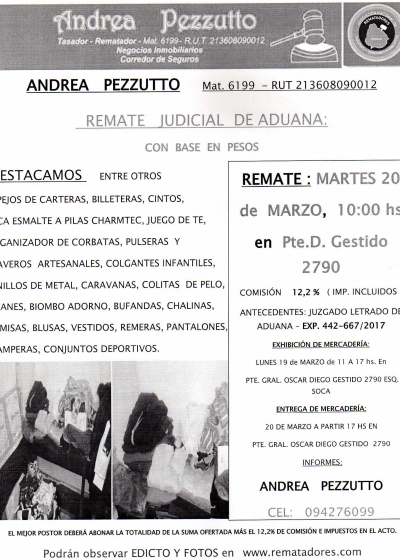 Remate judicial de ADUANAS Remate judicial de ADUANAS